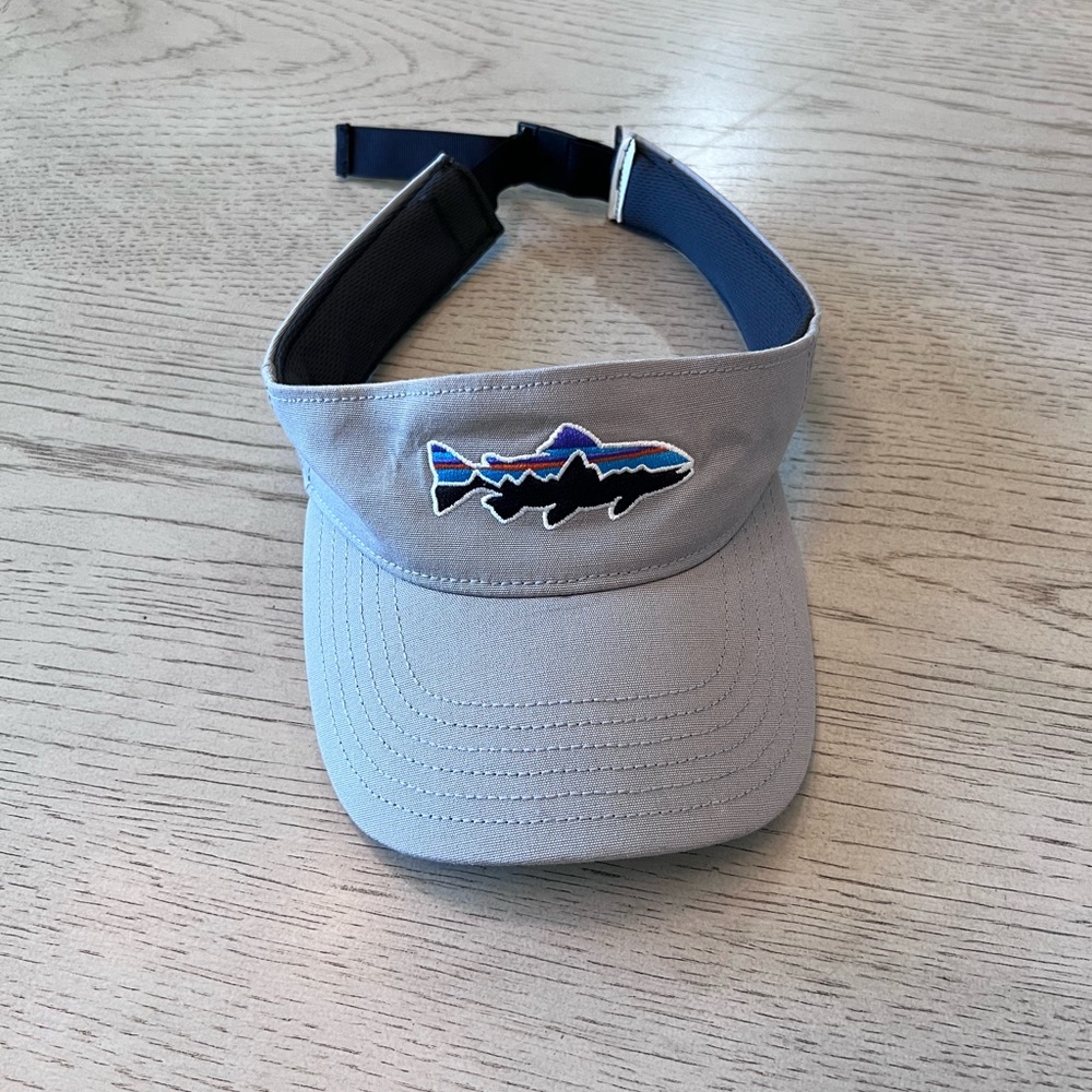 Patagonia Fitz Roy Trout Gray Visor Fish Embroidery
